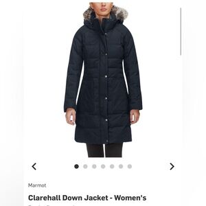 Marmot Women's Clarehall Down Coat Jacket size Large in Black